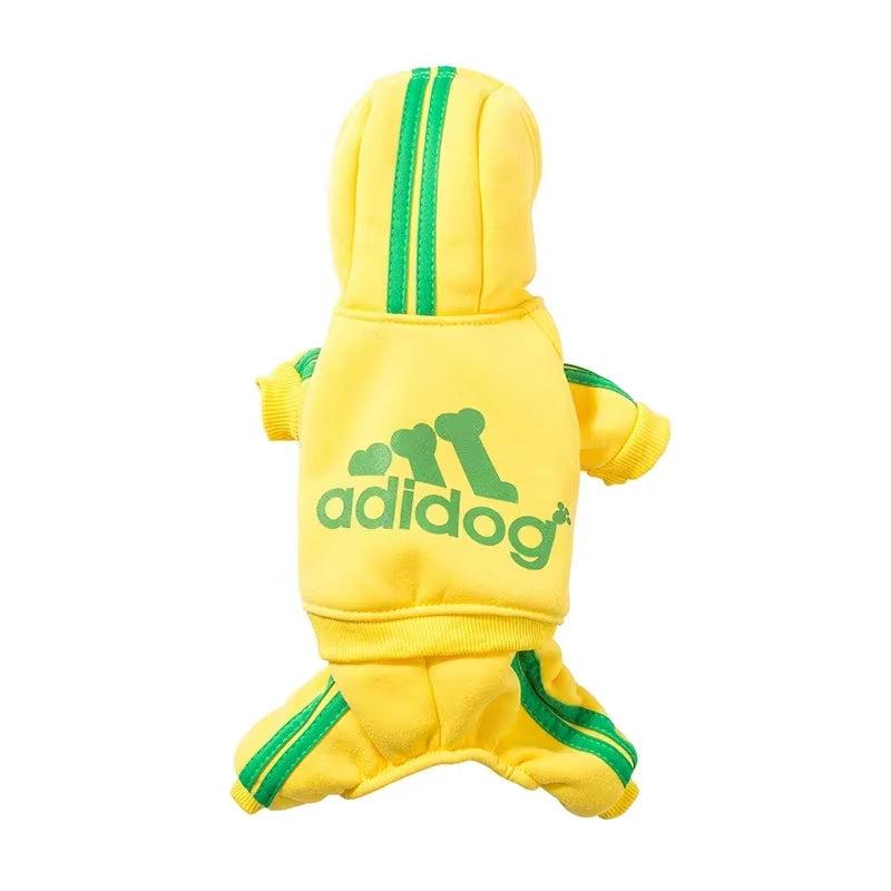 Adidog Clothes Dog Jumpsuit - Warm Puppy Pet Clothes for Dog Hoodies..