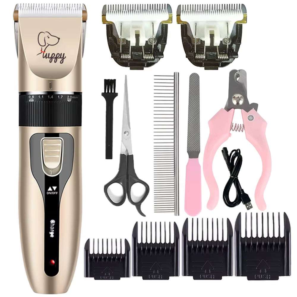 Dog Clipper Pet/Cat/Rabbit Hair Clippers Grooming Haircut Professional Trimmer Shaver Set Pets Cordless Rechargeable Promotions