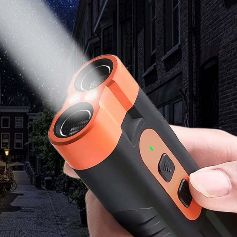 Rechargeable Ultrasonic Dog Repeller – Anti-Barking Trainer with LED..