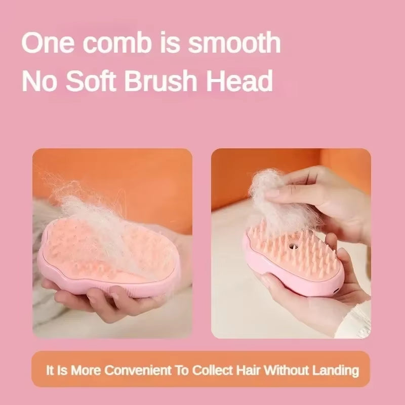 Cat Steam Brush 3 in 1 Electric Pet Brush Cat Hair Brushes Massage Dog Brush Spray Comb Pet Grooming Hair Removal Combs
