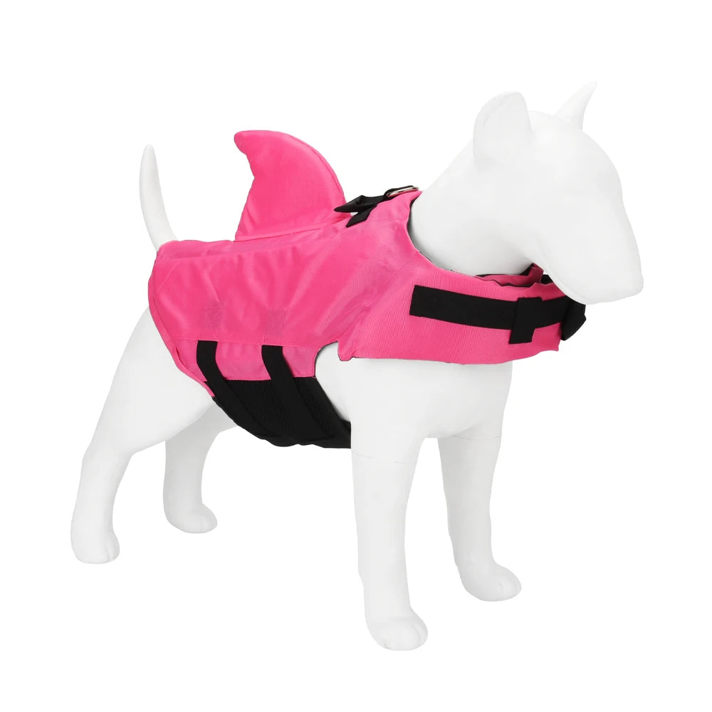 Small Medium Dog Shark Life Vest Swim Clothes Puppy Jacket Pet Clothes for Swimming Pool Beach Boating