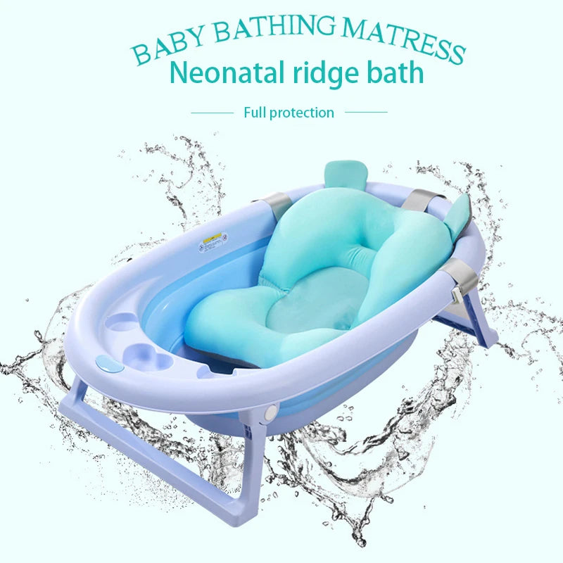 Newborn Baby Toddler Infant Soft Seat Pad Tub Bath Floating Air Cushion Pillow Mat Bathing Cushion Shower Bed Food Grade Foam