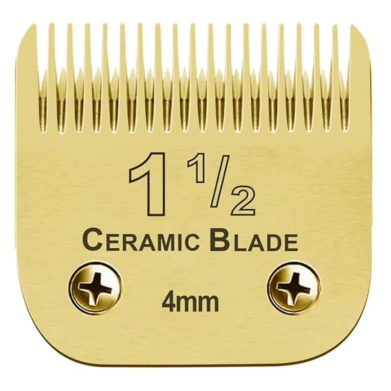 Detachable Pet Dog Clipper Ceramic Blades Set Compatible with Andis,Oster A5,Wahl KM10 Series Clippers