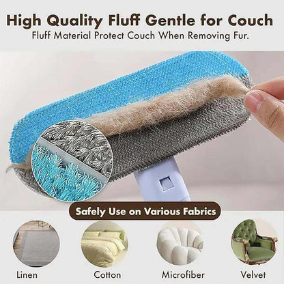 4-in-1 Reusable Pet Hair Remover Brush – Long Handle, Lint-Free Sofa & Car