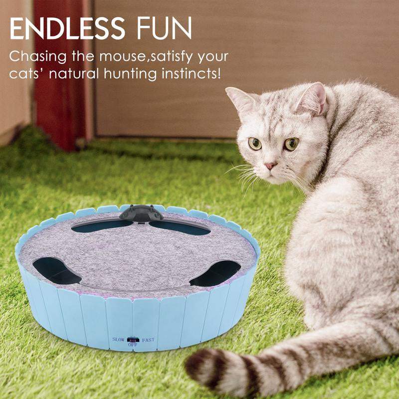 Pawaboo 4 Holes Whack-A-Mole Electric Cat Toy, Interactive Cat Toy with Running Mouse, Pop and Play Hide Seek Cat Toy,Pet Supplies