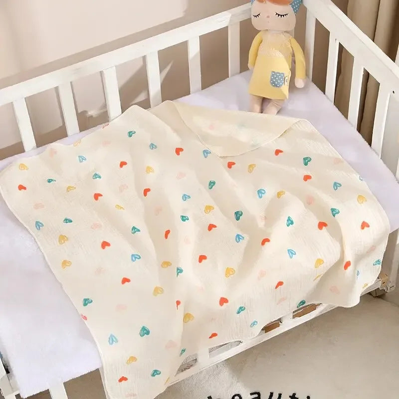 80X80Cm Baby Receive Blanket for Newborn Cotton Muslin Swaddle Blanket Bedding Infant Bath Towel Baby Items Mother Kids