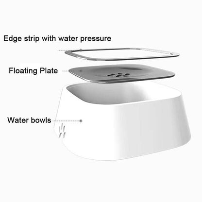 Portable Pet Floating Water Bowl - Anti-Splash, No-Wet-Mouth Dog & Cat