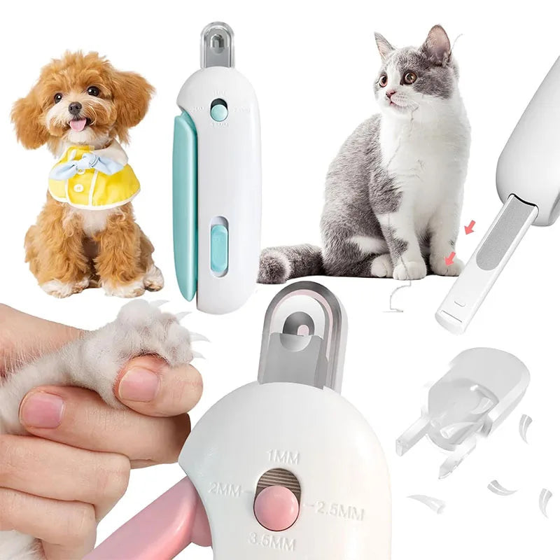 Pet Cat Dog Nail Clipper Cutter Adjustable Hole with Nail File to Avoid Excessive Cutting Professional Grooming Tool