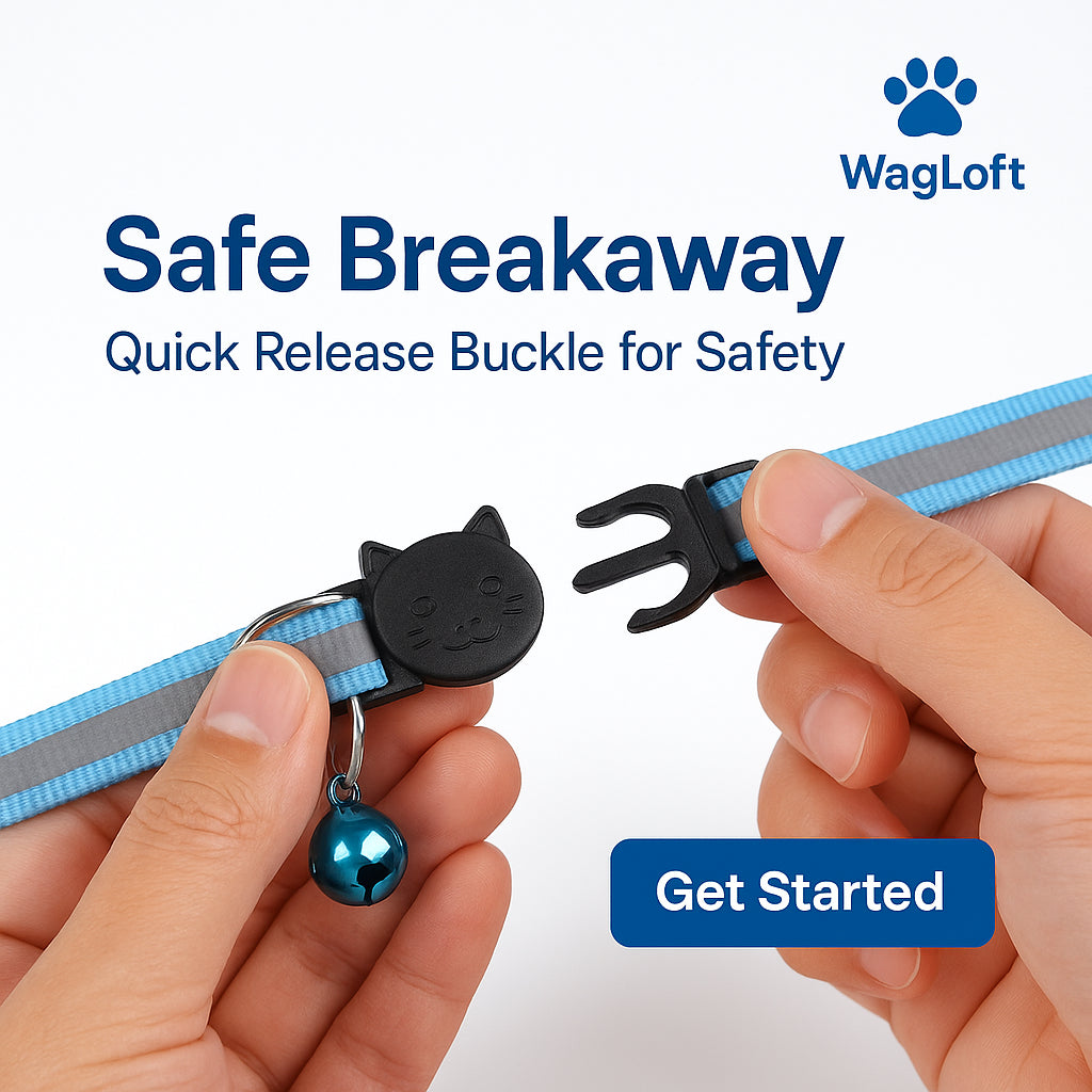 Reflective AirTag Cat Collar – Breakaway Safety, Waterproof Holder, Bell & Adjustable (7–12")