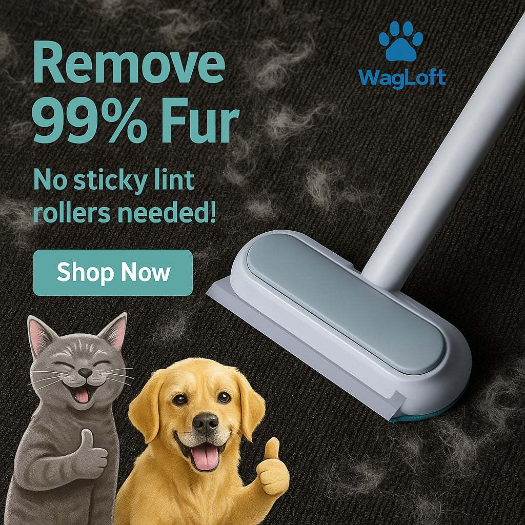 4-in-1 Reusable Pet Hair Remover Brush – Long Handle, Lint-Free Sofa & Car