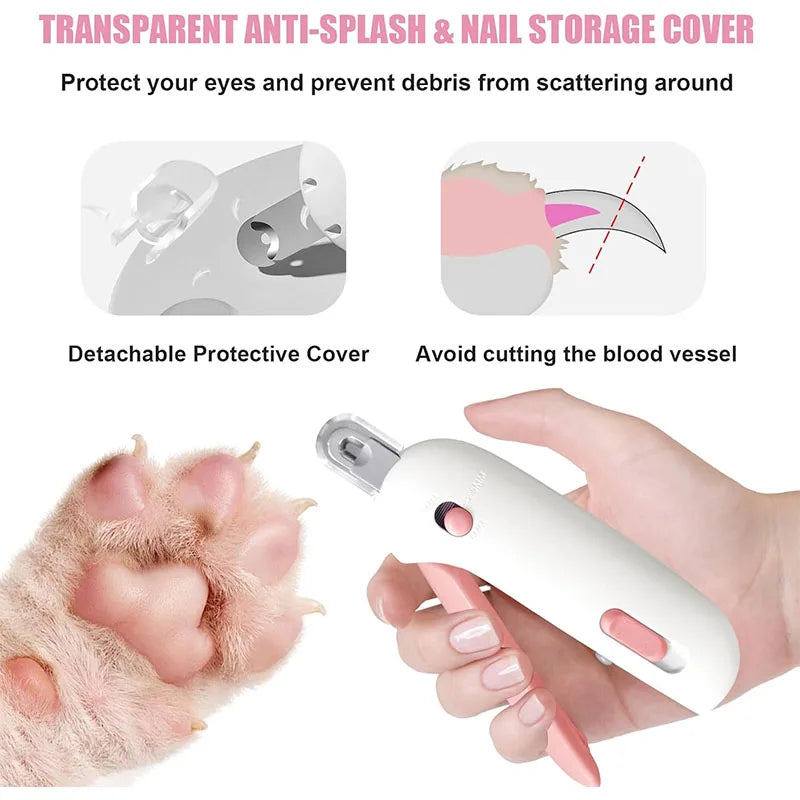 Pet Cat Dog Nail Clipper Cutter Adjustable Hole with Nail File to Avoid Excessive Cutting Professional Grooming Tool