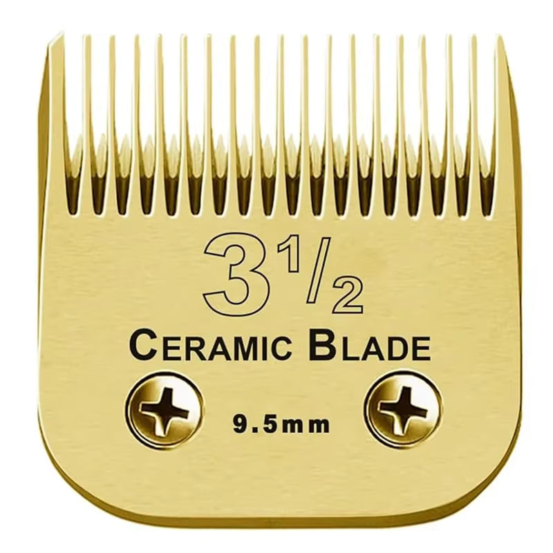 Detachable Pet Dog Clipper Ceramic Blades Set Compatible with Andis,Oster A5,Wahl KM10 Series Clippers