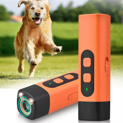 Rechargeable Ultrasonic Dog Repeller – Anti-Barking Trainer with LED..