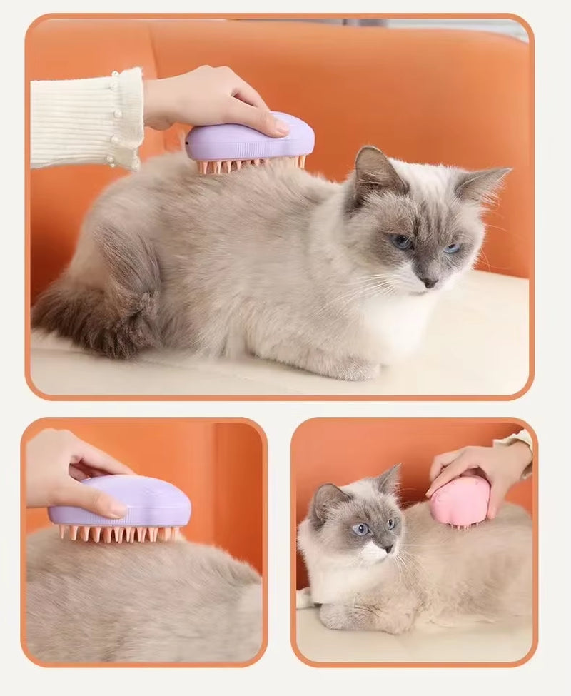Cat Steam Brush 3 in 1 Electric Pet Brush Cat Hair Brushes Massage Dog Brush Spray Comb Pet Grooming Hair Removal Combs