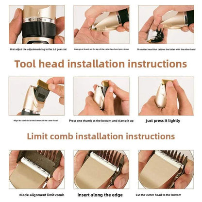 Professional Cat Dog Hair Clipper Grooming Kit Rechargeable Pet Hair Trimmer Shaver Set Animals Hair Cutting Machine Low-Noise