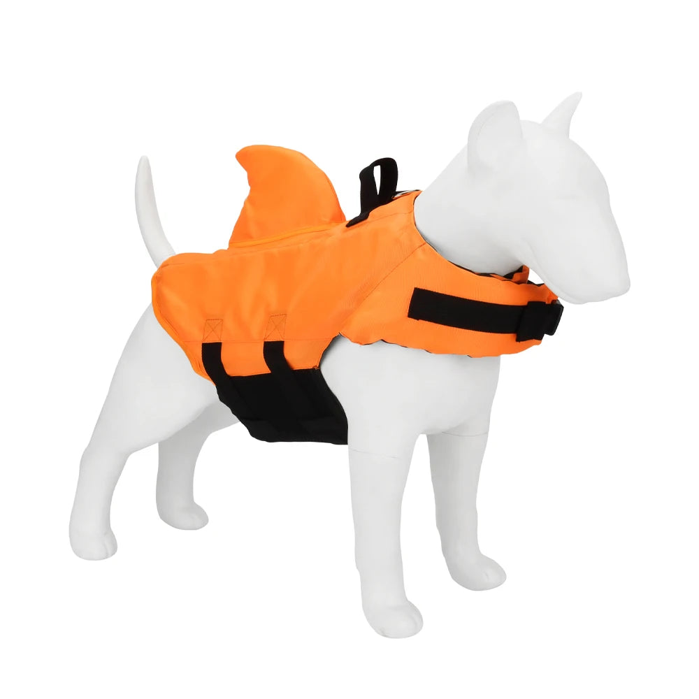 Small Medium Dog Shark Life Vest Swim Clothes Puppy Jacket Pet Clothes for Swimming Pool Beach Boating