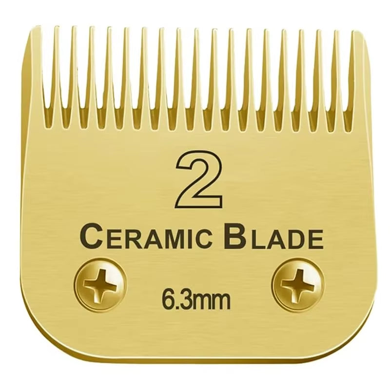 Detachable Pet Dog Clipper Ceramic Blades Set Compatible with Andis,Oster A5,Wahl KM10 Series Clippers