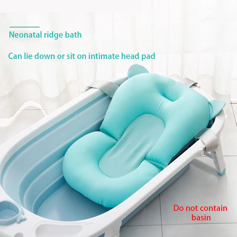 Newborn Baby Toddler Infant Soft Seat Pad Tub Bath Floating Air Cushion Pillow Mat Bathing Cushion Shower Bed Food Grade Foam
