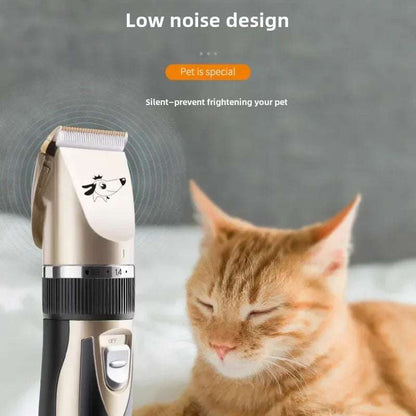 Professional Cat Dog Hair Clipper Grooming Kit Rechargeable Pet Hair Trimmer Shaver Set Animals Hair Cutting Machine Low-Noise