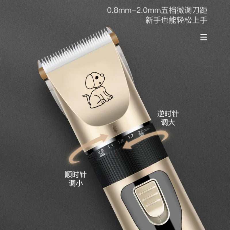 Professional Cat Dog Hair Clipper Grooming Kit Rechargeable Pet Hair Trimmer Shaver Set Animals Hair Cutting Machine Low-Noise