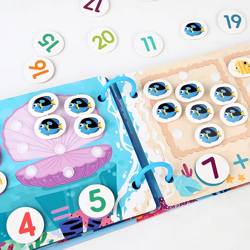 Montessori Baby Busy Book My First Quiet Book Paste Early Learning Education Toy Children Toy Matching Game for Babies 2 3 Years