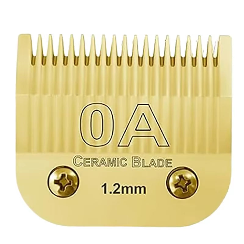 Detachable Pet Dog Clipper Ceramic Blades Set Compatible with Andis,Oster A5,Wahl KM10 Series Clippers