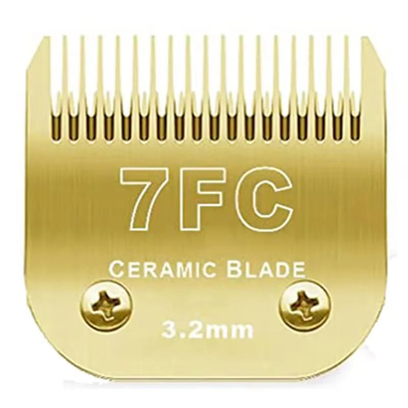 Detachable Pet Dog Clipper Ceramic Blades Set Compatible with Andis,Oster A5,Wahl KM10 Series Clippers