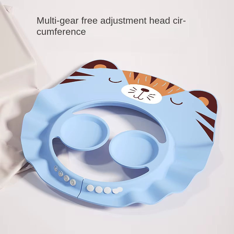Cartoon Baby Shampoo Caps Adjustable Size Children Baby Shower Eye Waterproof Cap Shampoo Splashguard Hair Wash Shield