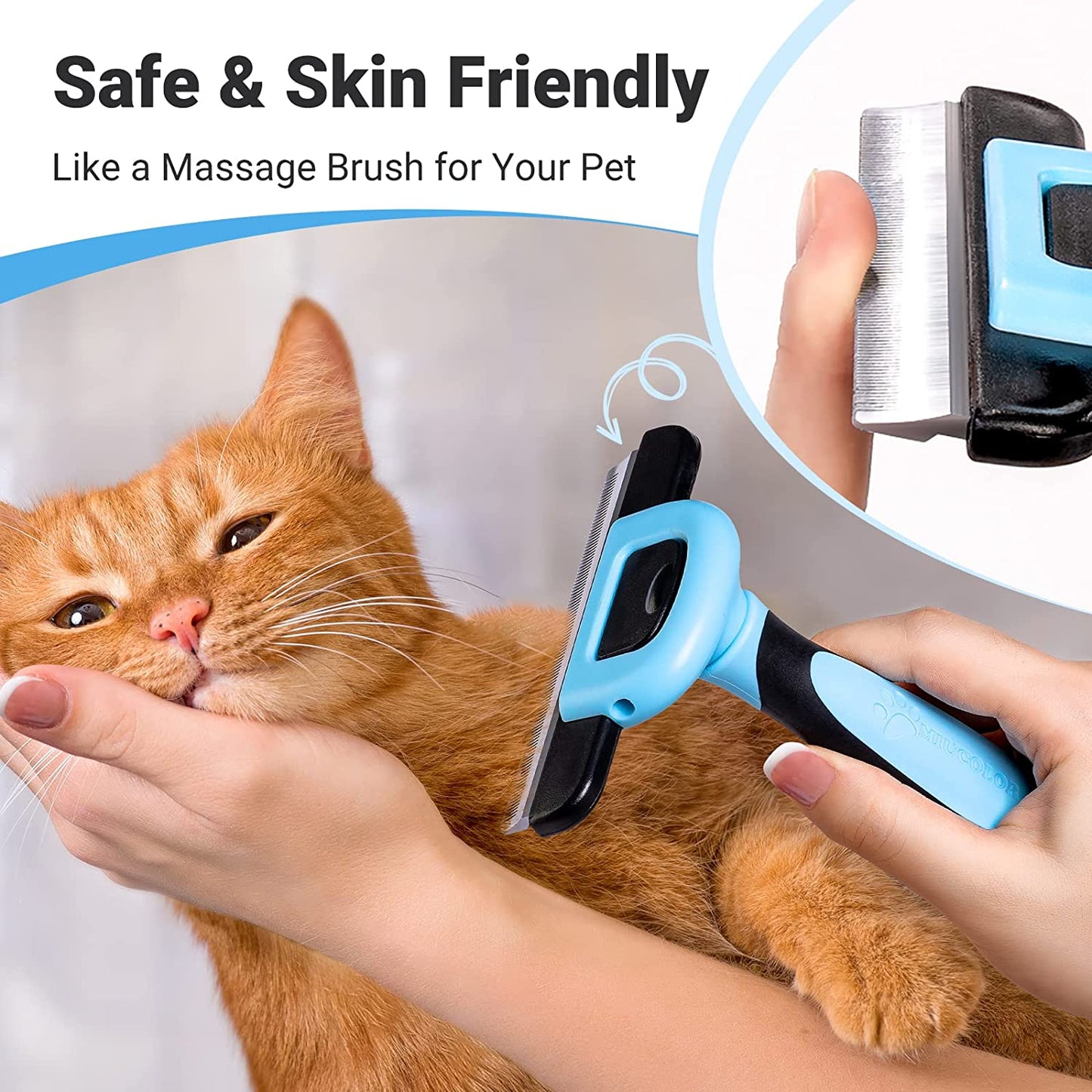 Pet Grooming Brush, Deshedding Tool for Dogs & Cats, Effectively Reduces Shedding by up to 95% for Short Medium and Long Pet Hair